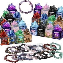 Presentes de Dia dos Namorados Funewest Gem para crianças com 24 cristais Presentes de Dia dos Namorados Funewest Gem para crianças com 24 cristais