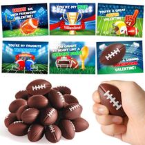 Presentes de Dia dos Namorados para crianças, pacote de 30 cartões com mini futebol Presentes de Dia dos Namorados para crianças, pacote de 30 cartões com mini futebol