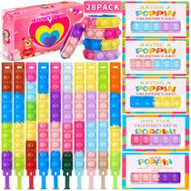 Presentes de Dia dos Namorados para crianças Tusmeek Cards e pulseira Pop Bubble Fidget
