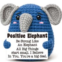 Presentes de elefante de crochê BackurYear Cute Inspirational