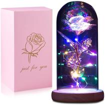 Presentes de flores QUNPON Rainbow Rose para mamãe no Dia das Mães Presentes de flores QUNPON Rainbow Rose para mamãe no Dia das Mães