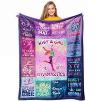 Presentes de ginástica Throw Blanket Loxezom para meninas 150x125cm