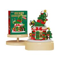 Presentes De Natal Para Crianças, Quebra-Cabeça De Blocos De Construção Micro Do Papai Noel E Renas,