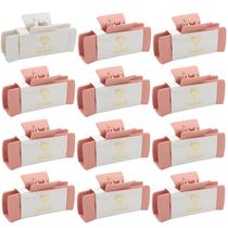 Presentes de proposta de dama de honra, garras de cabelo quadradas de 4,1 polegadas, solteira, 12 peças grandes, garras de cabelo, clipes fofos, coisas para meninas para lembrancinhas de casamento (branco e rosa) Presentes de proposta de dama de honra, garras de cabelo quadradas de 4,1 polegadas, solteira, 12 peças grandes, garras de cabelo, clipes fofos, coisas para meninas para lembrancinhas de casamento (branco e rosa)