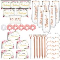 Presentes de proposta de dama de honra HyDren 35 unidades, incluindo flautas e bolsas