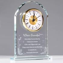 Presentes de relógio de vidro YWHL para vovô, melhores presentes de dia dos pais para avô, presentes de aniversário de bisavô, lembrança de relógio de vidro para o vovô no Natal (bateria não incluída)