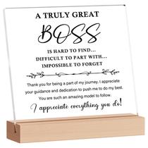 Presentes Funnli Boss Day para mulheres e homens, presentes de Boss Lady para mulheres, placa de acrílico, presentes de chefe para mulheres e homens, melhores presentes de agradecimento para chefes, presentes inspiradores e lembrança de agradecimento Presentes Funnli Boss Day para mulheres e homens, presentes de Boss Lady para mulheres, placa de acrílico, presentes de chefe para mulheres e homens, melhores presentes de agradecimento para chefes, presentes inspiradores e lembrança de agradecimento