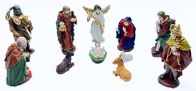 Presépio 11 peças Resina 10 Cm Natal Jesus Manjedoura Presépio 11 peças Resina 10 Cm Natal Jesus Manjedoura