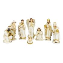 Presépio Branco 11 Peças 27Cm - Enfeite Resina Presépio Branco 11 Peças 27Cm - Enfeite Resina