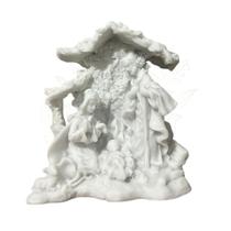 Presépio Cabana Resina Branca Maciço 15cm Decoração Natalina Devoção Presépio Cabana Resina Branca Maciço 15cm Decoração Natalina Devoção