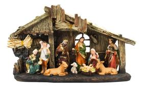 Presépio Capela Capelinha Resina Iluminado Com Luzes 31cm