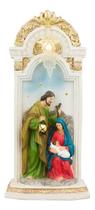 Presépio Capela Com Luz Iluminado Decoração Natalina 29cm Presépio Capela Com Luz Iluminado Decoração Natalina 29cm