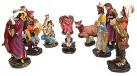 Presépio Completo 14 Peças Resina 12 Cm Decoração Natal Presépio Completo 14 Peças Resina 12 Cm Decoração Natal