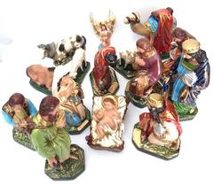 Presépio Completo 15 Peças Gesso 20cm Decoração Natal Presépio Completo 15 Peças Gesso 20cm Decoração Natal