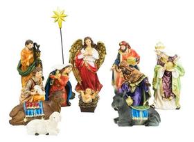 Presépio Completo Decoração Natalina Menino Jesus 20cm