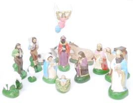 Presépio Completo Gesso 10 Cm 15 Peças Enfeite De Natal Presépio Completo Gesso 10 Cm 15 Peças Enfeite De Natal