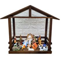 Presépio De Natal 14 Personagens Com Estábulo Presépio De Natal 14 Personagens Com Estábulo