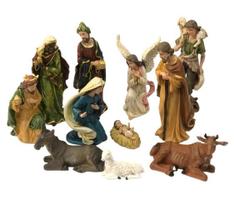 Presépio De Natal 20 Cm 11 Peças - Resina Importado Presépio De Natal 20 Cm 11 Peças - Resina Importado