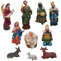 Presépio de Natal Decorativo 10 Peças 15,5cm - Resina Importada Presépio de Natal Decorativo 10 Peças 15,5cm - Resina Importada