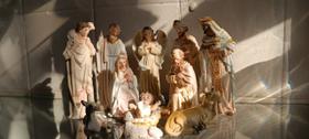 Presépio de Natal Rose Resina Feito a Mão 11 peças 13cm