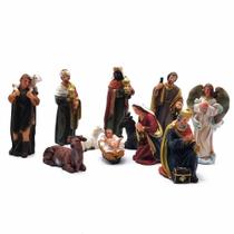 Presépio de Natal Sagrada Família Resina 11 Peças Pequeno Linha Premium 7 cm - FORNECEDOR 8