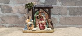 Presépio de Natal Sagrada Familia Resina Decorativo 15cm Presépio de Natal Sagrada Familia Resina Decorativo 15cm