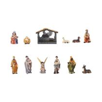 Presépio De Resina: Nascimento De Jesus, Estátuas Sagradas Para Decoração De Mesa De Natal
