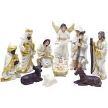 Presépio Decoração Nascimento De Jesus Estatueta Com 10Pçs