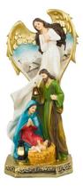 Presépio Decoração Natal Natalino Resina Anjo Da Guarda 30cm