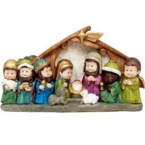 Presépio Diido Em Resina Natal Nascimento Jesus 18x20cm Presépio Diido Em Resina Natal Nascimento Jesus 18x20cm