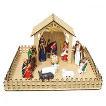 Presépio e Estábulo Natal Natalino 50x65cm Presépio e Estábulo Natal Natalino 50x65cm