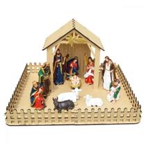 Presépio E Estábulo Natal Natalino 50x65cm Presépio E Estábulo Natal Natalino 50x65cm