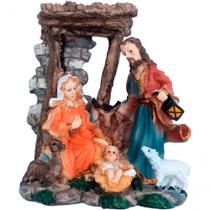 Presépio Estatueta Sagrada Família Nascimento De Jesus 19cm