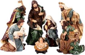 Presépio Imagens Em Resina Nascimento De Cristo 7 Peças