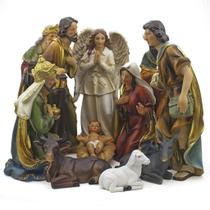 Presépio Importado 11 Peças 26 cm - Jesus e Personagens Presépio Importado 11 Peças 26 cm - Jesus e Personagens