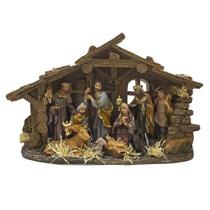 Presépio Importado 41 cm - Jesus, Maria, José, Reis Magos - Cromus
