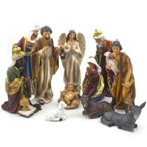 Presépio Importado Resina 11 Peças 16 cm - Jesus e Família Presépio Importado Resina 11 Peças 16 cm - Jesus e Família