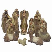 Presépio Importado Resina 12 Peças 20 Cm Presépio Importado Resina 12 Peças 20 Cm