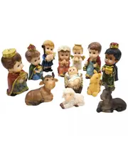 Presépio Infantil Com 12 Peças 8cm - Enfeite Resina