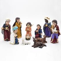 Presépio Infantil Resina 11 Peças 13 cm - Amém Decoração Religiosa