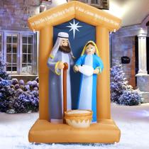 Presépio inflável de Natal de 2,1 m, decoração ao ar livre ZPISF Presépio inflável de Natal de 2,1 m, decoração ao ar livre ZPISF