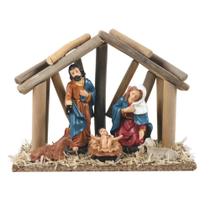 Presépio Jesus, Maria e José Enfeite De Madeira 20X12X19CM Presépio Jesus, Maria e José Enfeite De Madeira 20X12X19CM