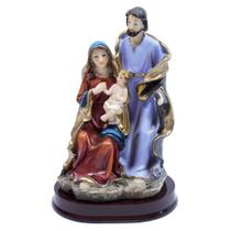 Presépio Jesus Maria José 14cm - Enfeite Resina