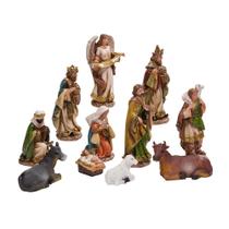 Presépio Kurt Adler 6 com 11 figuras em resina de Natal Presépio Kurt Adler 6 com 11 figuras em resina de Natal