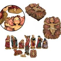 Presépio Natal Completo 11 Peças Colorido Sagrada Família Elegante Encantador Compacto - Wincy Natal