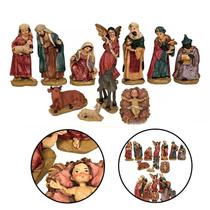 Presépio Natal Completo 11 Peças Menino Jesus Sagrada Família Escultura Encantador Retiro - Wincy Natal