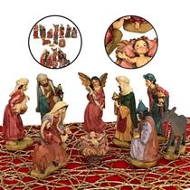 Presépio Natal Completo 11 Peças Ornamento Igreja Sagrada Família Escritório Estilizada - Wincy Natal