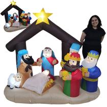 Presepio Natal Inflavel Natalino Luz Led Sagrada Familia Menino Jesus Tres Reis Magos Loja Shopping Condominio Presepio Natal Inflavel Natalino Luz Led Sagrada Familia Menino Jesus Tres Reis Magos Loja Shopping Condominio