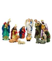 Presépio Natal Natalino Completo Resina Colorido - 23cm Presépio Natal Natalino Completo Resina Colorido - 23cm