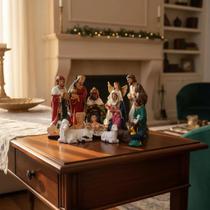 Presépio Natalino 14 Peças com 30Cm-Inquebrável de Borracha Presépio Natalino 14 Peças com 30Cm-Inquebrável de Borracha